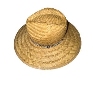 Volcom Lifeguard Sun Hat Men's Sz L straw Beige Wide Brim Beach Outdoor vacation